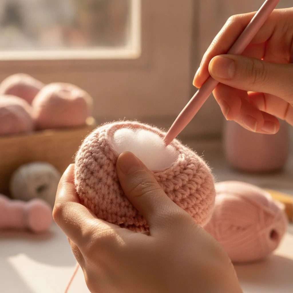 Amigurumi blog iç görsel: Amigurumi Doldurma Sanatı: Yumrulu ve Eşitsiz Dolguları Düzeltme Rehberi