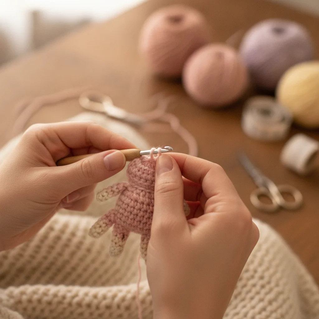 Amigurumi blog iç görsel: Amigurumi El ve Parmak Detayı Nasıl Örülür? Minik Dokunuşlarla Karakter Yaratın
