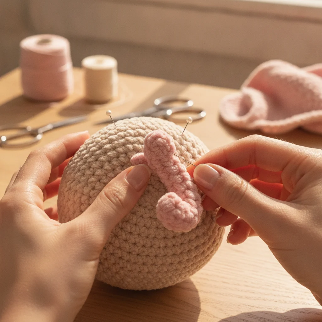 Amigurumi blog iç görsel: Amigurumi Oyunlaştırılmış Detaylar: Kuyruk Şekillendirme ve Düzgün Dikim Rehberi