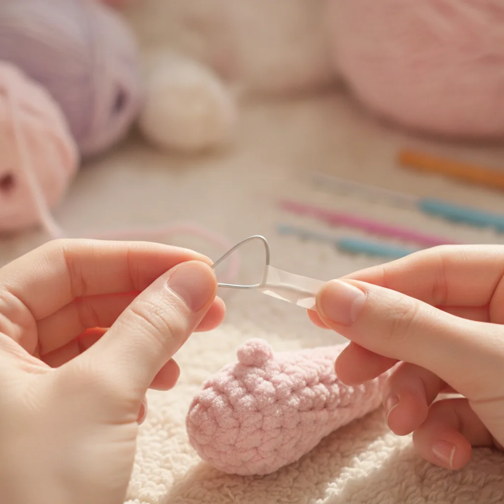 Amigurumi blog iç görsel: Amigurumiye Tel İskelet Nasıl Eklenir? Adım Adım Şekillendirme Rehberi