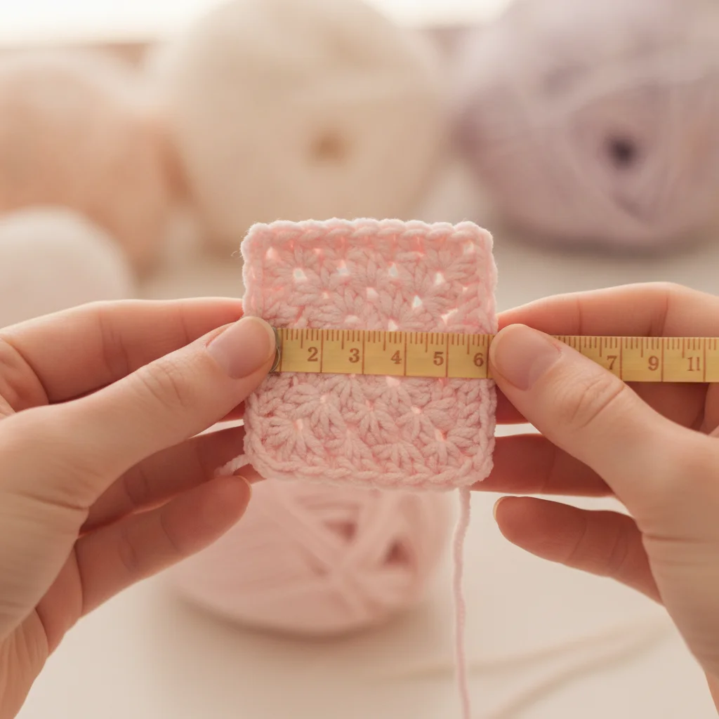 Amigurumi blog iç görsel: Amigurumide Gauge (Örnek Kare) Neden Önemlidir ve Nasıl Ölçülür?