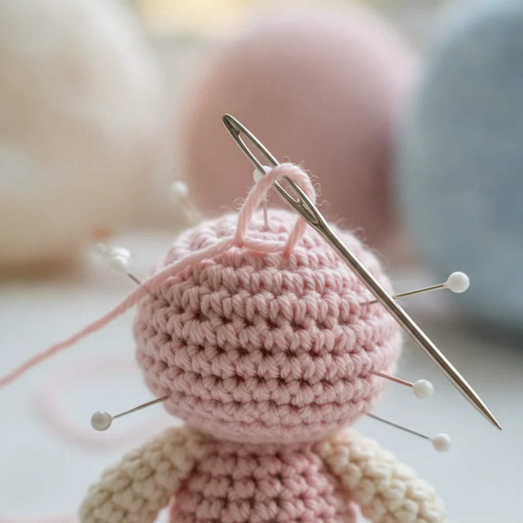 Amigurumi blog iç görsel: Amigurumide Kafa ve Boyun Birleştirme: Sallanmayan, Kusursuz Duruşun Sırları