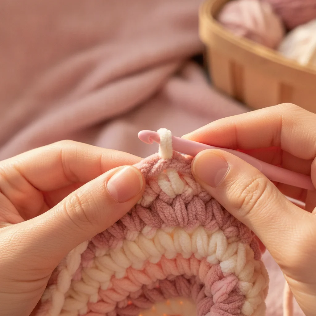 Amigurumi blog iç görsel: Amigurumide Sihirli Dokunuş: Planlı Renk Geçişi (Color Pooling) Rehberi