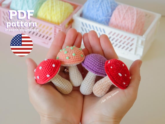 Dikişsiz Mantar Amigurumi Örgü Tarifi